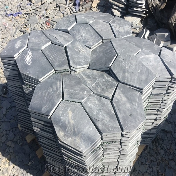 Black Slate Radom Flagstone Crazy Pavers