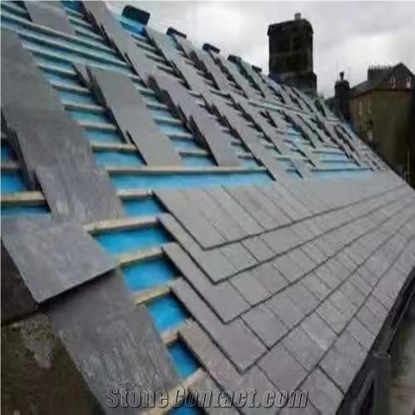 Black Slate Roofing Tile, Natural Slate Roof Tiles