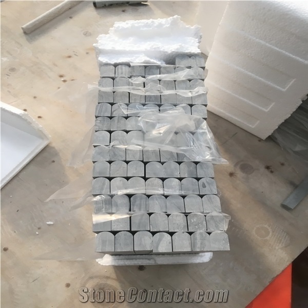 Blue Wooden Marble Pencil Mouldings Border Liners