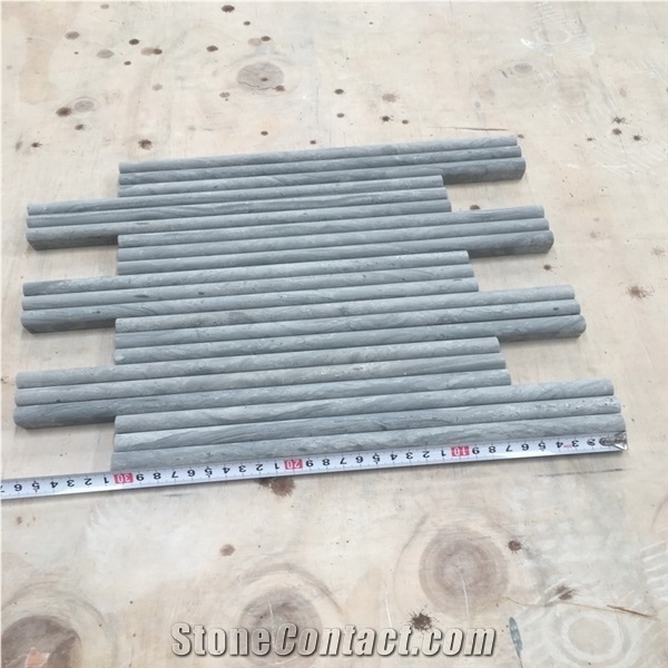 Blue Wooden Marble Pencil Mouldings Border Liners