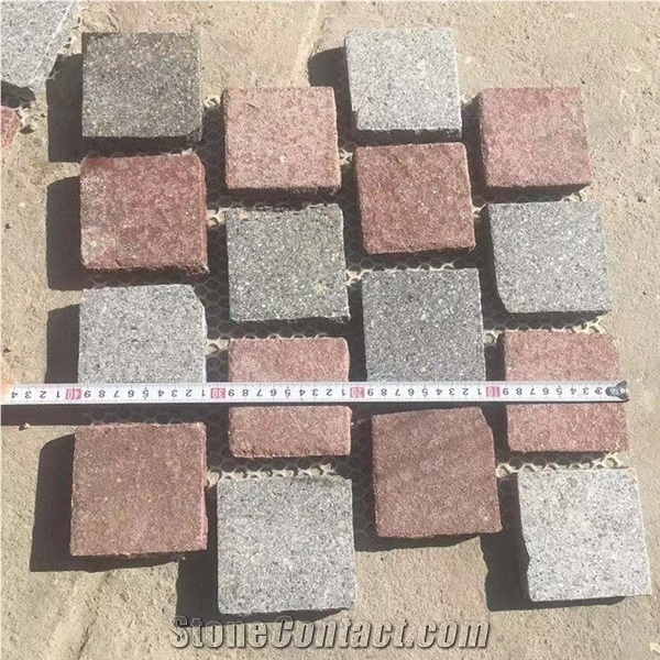 Multi Color Porphyry Cobblestone for Driveway,Walkway