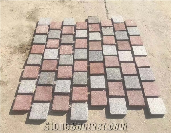 Multi Color Porphyry Cobblestone for Driveway,Walkway