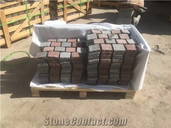 Multi Color Porphyry Cobblestone for Driveway,Walkway