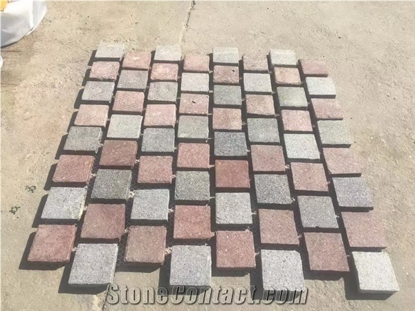 Multi Color Porphyry Cobblestone for Driveway,Walkway