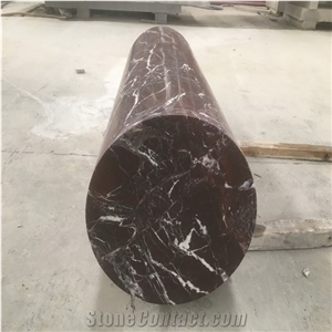 Violet Red Marble Roman Column Pillars Veneer Posts