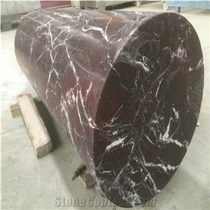 Violet Red Marble Roman Column Pillars Veneer Posts