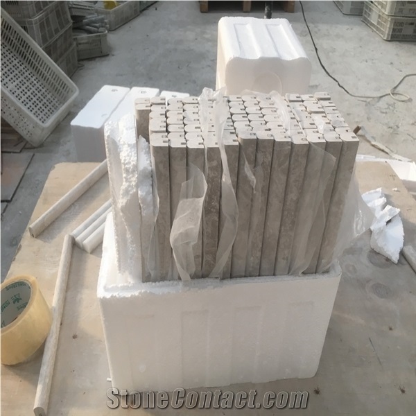 White Wooden Marble Pencil Moulding Border Liners Floor Trim