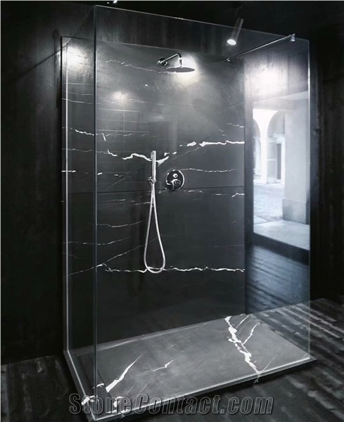 Black Marble Nero Marquina Marble Stone Floor Tiles Slab