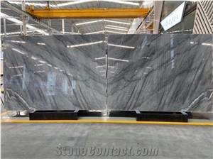 Bookmatched Bruce Grey Marble Slabs High Quality