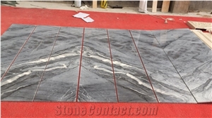 Bookmatched Bruce Grey Marble Slabs High Quality