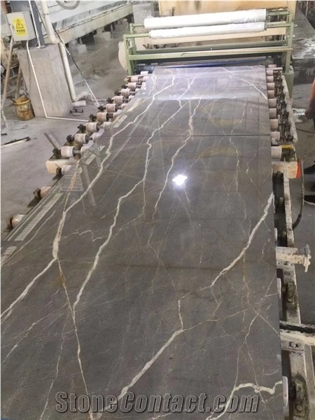 Carso Grey Marble Floor and Wall Tiles Slabs Interior Decor