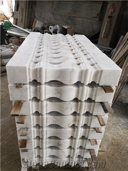 Customized Baluster with White Marble for Staircase Handrail