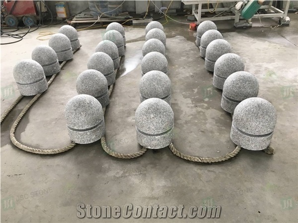 G383 Pearl Flower Granite Outdoor Parking Car Stop Stone