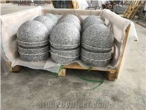 G383 Pearl Flower Granite Outdoor Parking Car Stop Stone