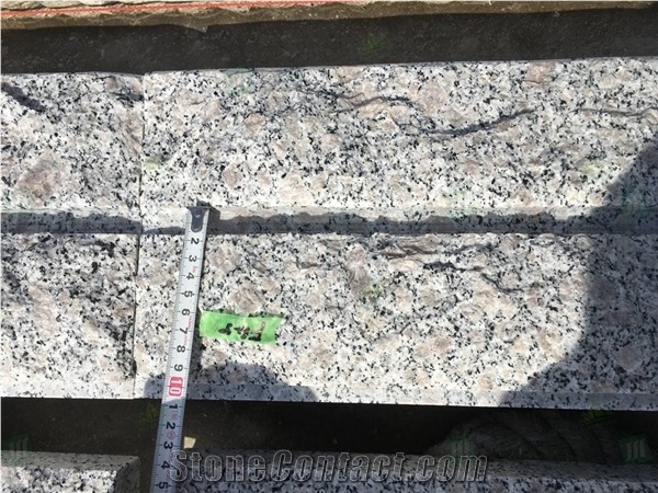 G383 Pearl Flower Granite Outdoor Parking Car Stop Stone