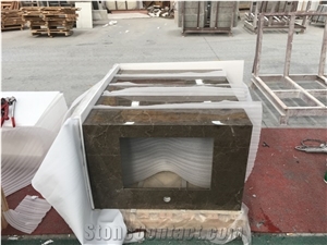 High Quality Amber Grey Marble Vanity Top for Project