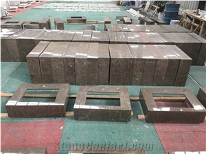 High Quality Amber Grey Marble Vanity Top for Project