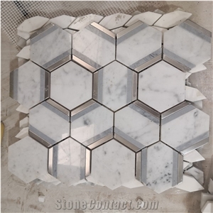 Hot Sale White Marble Mosaic Medallions for Floor and Wall