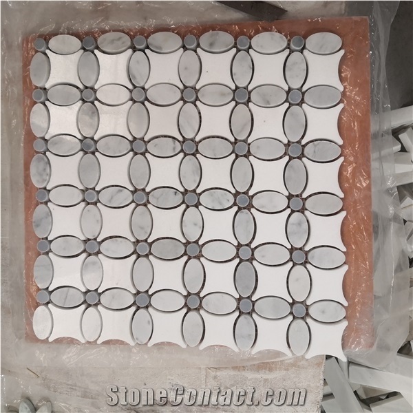 Hot Sale White Marble Mosaic Medallions for Floor and Wall