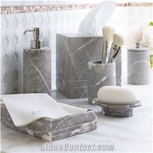 Marble Set Soap Dish Premium Dispenser Bathroom Accessories