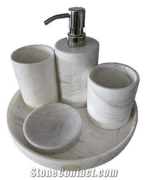 Marble Set Soap Dish Premium Dispenser Bathroom Accessories