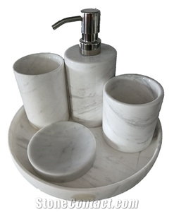 Marble Set Soap Dish Premium Dispenser Bathroom Accessories