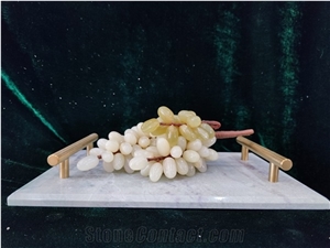 Marble Stone Rectangle Hotel Home Kitchen Serving Tray Plate