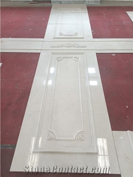 Natural Aran White Marble Tile Customized Design for Walling