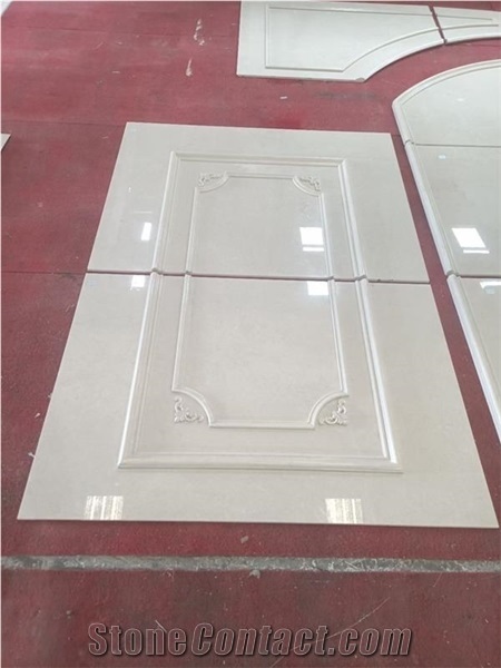 Natural Aran White Marble Tile Customized Design for Walling