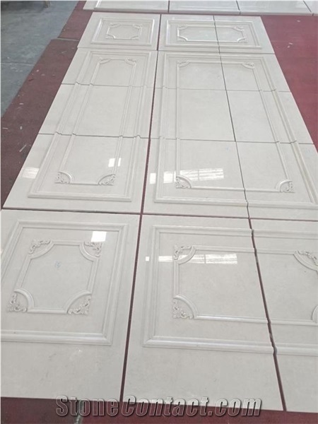 Natural Aran White Marble Tile Customized Design for Walling