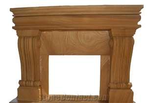 Natural China Customized Sandstone Fireplace Interior Dec.