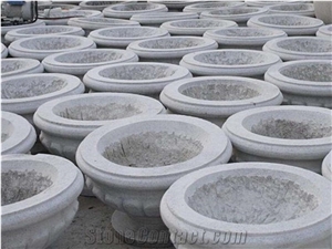Natural Stone China Granite Flowerpot with Customized Design