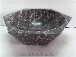 New Arrivals Black Fossil Ancient Marble Sinks Basin