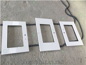 Pure White Artificial Quartz Caesar Vanity Top Countertop