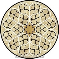 Round Water Jet Marble Decorative Medallions Flooring Tiles