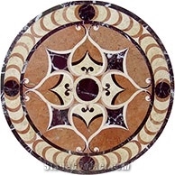 Round Water Jet Marble Decorative Medallions Flooring Tiles