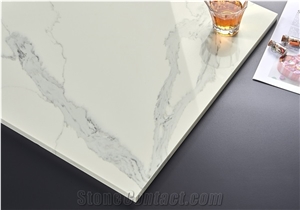 Artificial Stone Calacatta White Quartz for Countertop