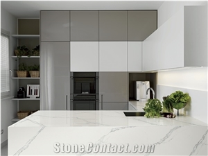 Artificial Stone Calacatta White Quartz for Countertop