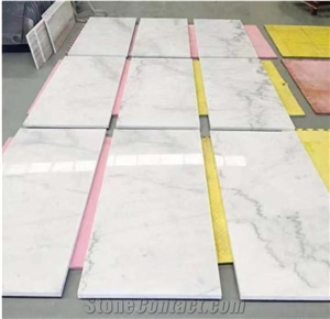 Cheap Guangxi White Kwong Sai Marble Flooring Tiles