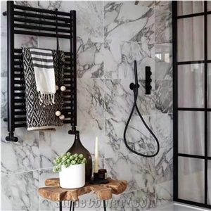 Chinese Arabescato White Marble Book Match Slabs