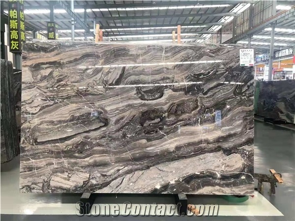 Italian Venice Brown Marble Dazzled Colour Slabs Project