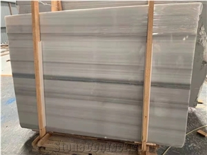 Marmala Zebra White Marbles Straight Grey Veins Slabs