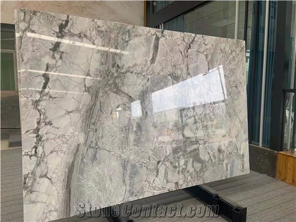 New Product Grey Cobico Marble Big Flower Slabs