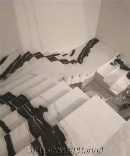 Panda White Marble Slabs & Flooring Tiles