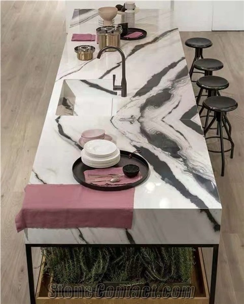 Panda White Marble Slabs & Flooring Tiles