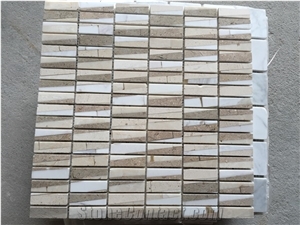 Dark Emperador Chipped Mosaic Kitchen Bathroom Tile