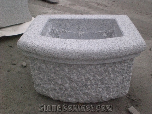Outdoor Square/Granite Flowerpot