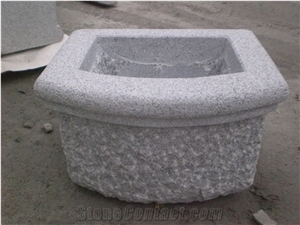 Outdoor Square/Granite Flowerpot