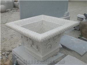 Outdoor Square/Granite Flowerpot