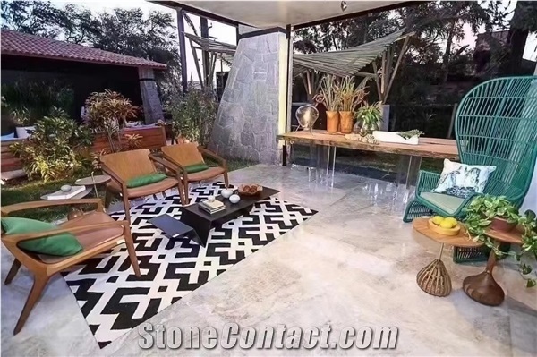 Brazil Beige Quartzite Polished Big Slabs & Wall Tiles